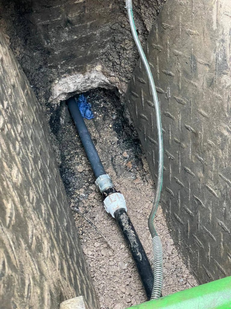 Utility trenching and duct installation by SWB Construction